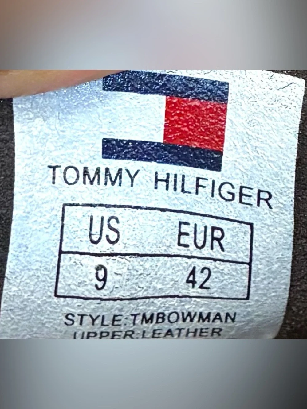 Tommy Hilfiger Leather Boat Shoes Dark Brown Men’s Size US 9 EU 42